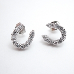 Horseshoe Studs with Cubic Zirconias